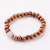 Wood Stretch Bracelets BJEW-JB02404-03-1
