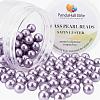 10mm About 100Pcs Glass Pearl Beads Medium Purple Tiny Satin Luster Loose Round Beads in One Box for Jewelry Making HY-PH0001-10mm-116-1