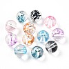 Baking Paint Transparent Glass Beads X1-DGLA-R053-8mm-M-2