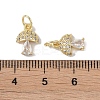 Rack Plating Brass Micro Pave Cubic Zirconia Charms KK-E110-12G-3