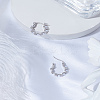 1 Pair Zinc Alloy Hoop Earrings EJEW-LP0003-66LG-3