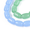 Imitation Jade Glass Beads Strands GLAA-N058-6x9mm-C01-4