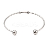 Tarnish Resistant Fashion 304 Stainless Steel Cuff Bangles Torque Bangles BJEW-H473-01P-4