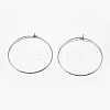 316 Surgical Stainless Steel Hoop Earrings Findings STAS-F149-32P-D-2
