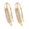 Brass Micro Pave Clear Cubic Zirconia Earring Hooks LS-KK-U008-06G-1