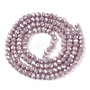 Electroplate Glass Beads Strands EGLA-A044-P2mm-B13-3