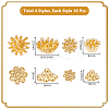 40Pcs 4 Styles Brass & Alloy Cabochon MRMJ-NB0001-30B-2