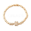 Brass Micro Pave Cubic Zirconia Link Chain Bracelets KK-R217-48G-4