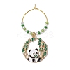 8Pcs 8 Styles Panda Alloy Enamel Wine Glass Charms AJEW-JO00211-4