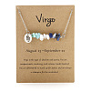 Natural Aquamarine & Sodalite & Howlite Chip & Alloy Constellation Pendant Necklaces WGB0CBC-02-1