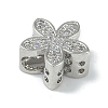 Rack Plating Brass Micro Pave Clear Cubic Zirconia Beads KK-A220-11A-P-2