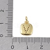 Rack Plating Brass Micro Pave CLear Cubic Zirconia Charms KK-E110-14G-V-3