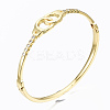 Brass Micro Pave Clear Cubic Zirconia Bangles BJEW-T018-02G-NF-3