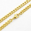 Men's 304 Stainless Steel Curb Chain Necklaces STAS-O037-57G-1