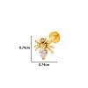 Spider 316L Surgical Stainless Steel Clear Cubic Zirconia 17 Gauge Internally Threaded Labrets WGBD99E-03-1