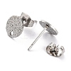 Non-Tarnish 304 Stainless Steel Stud Earring Findings STAS-O144-01A-P-3
