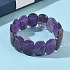 Natural Amethyst Beads Stretch Bracelets for Women Men BJEW-I323-02D-2