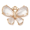 Rack Plating Brass Clear Cubic Zirconia Pendants KK-N255-11G-03-RS-1