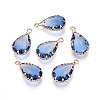 Transparent Glass Charms GLAA-YW0005-01H-1