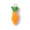 Glass Seed Beads Pendants PALLOY-MZ00458-01-1