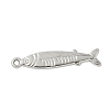 304 Stainless Steel Sardine Fish Pendants STAS-S186-05C-P-1