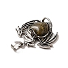 Natural Labradorite Heart Pendants KK-K331-01AS-04-4