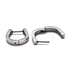 304 Stainless Steel Huggie Hoop Earrings STAS-J033-14A-P-3