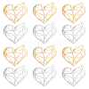 12Pcs 2 Colors 201 Stainless Steel Pendants STAS-DC0010-59-1