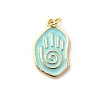 Brass Enamel Pendants KK-I378-08G-2