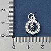 925 Sterling Silver Micro Pave Clear Cubic Zirconia Star Ring Charms STER-S011-05S-3