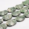 Natural Green Spot Jasper Bead Strands G-K153-K02-1