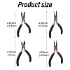 4Pcs 4 Styles Carbon Steel Flat Nose Pliers for Jewelry Making Supplies TOOL-YW0001-80-2