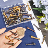 40Pcs 5 Colors Alloy Cord Ends FIND-GF0007-30-3
