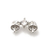 Brass Micro Pave Cubic Zirconia Cup Pearl Peg Bails Pin Pendants KK-K378-67S-1