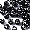 500Pcs Plating Acrylic Beads PACR-SP0001-09C-7