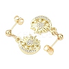 Alloy Crystal Rhinestone Dangle Stud Earrings EJEW-JE06657-01-4