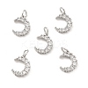 Brass Micro Pave Cubic Zirconia Charms KK-E068-VB412-2