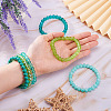 6Pcs 6 Styles 8mm Glass Round Beaded Stretch Bracelet Sets BJEW-TAC0025-7