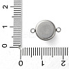 304 Stainless Steel & Acrylic Blue Evil Eye Connector Charms STAS-M091-01P-3