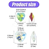 40Pcs 8 Colors Electroplate Glass Charms GGLA-YW0001-16-3