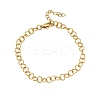 304 Stainless Steel Link Chain Bracelets for Women Men BJEW-A050-02G-4
