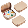 Rectangle Iron Tin Cans with 12-Grid Plastic Empty Watercolor Paint Pans CON-PH0003-12-1