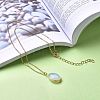 Faceted Opalite Wire Wrapped Pendant Necklaces NJEW-JN03080-01-5