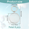 6Pcs Commemorative Coin Plastic Pendant Keychain Sets KEYC-FH0001-50-2