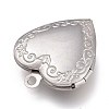 Non-Tarnish 316 Stainless Steel Locket Pendants X-STAS-Z010-03B-4