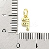 Letter Brass Micro Pave Clear Cubic Zirconia Pendants KK-K354-06G-F-3