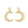 Brass Micro Pave Cubic Zirconia Pendants ZIRC-P106-03G-1