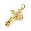 Brass Micro Pave Cubic Zirconia Pendants KK-S523-13G-2