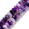 Natural Banded Agate/Striped Agate Beads Strands G-E605-A02-02D-1