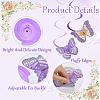 Butterfly Theme PVC Spiral Ornament DIY-WH20007-29-5